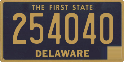 DE license plate 254040