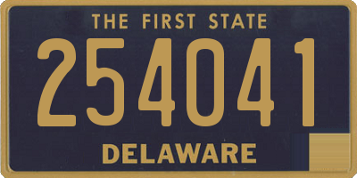 DE license plate 254041