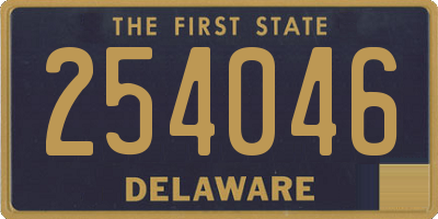 DE license plate 254046