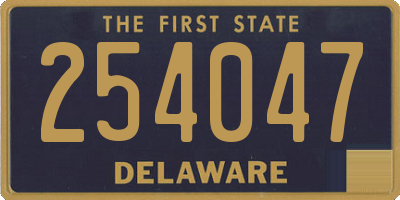 DE license plate 254047