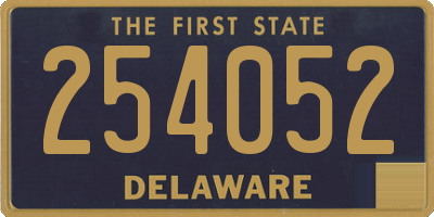 DE license plate 254052