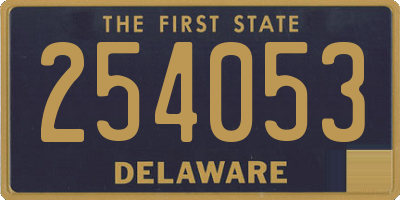 DE license plate 254053