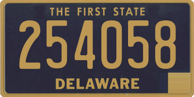 DE license plate 254058