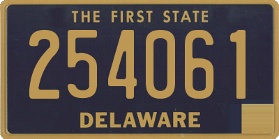 DE license plate 254061