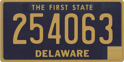 DE license plate 254063