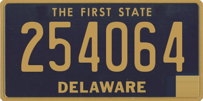 DE license plate 254064