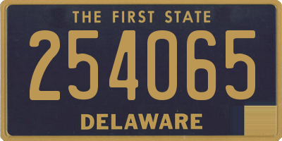 DE license plate 254065