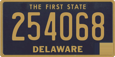 DE license plate 254068