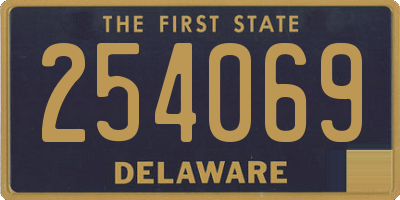 DE license plate 254069