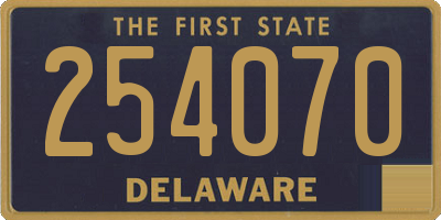 DE license plate 254070