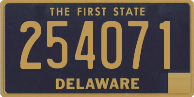 DE license plate 254071