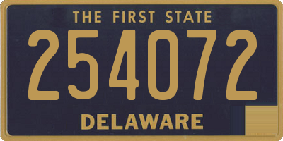 DE license plate 254072