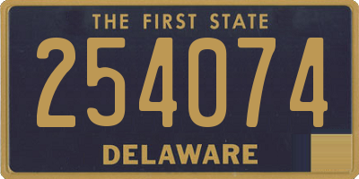 DE license plate 254074