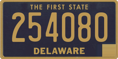 DE license plate 254080