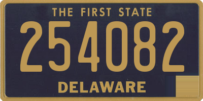 DE license plate 254082