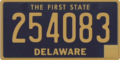 DE license plate 254083