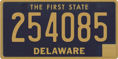 DE license plate 254085