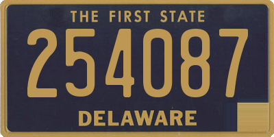 DE license plate 254087