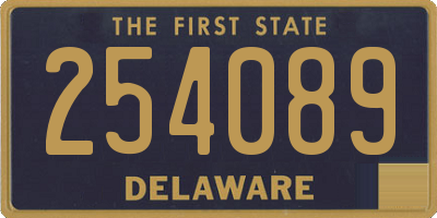 DE license plate 254089