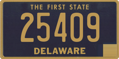 DE license plate 25409