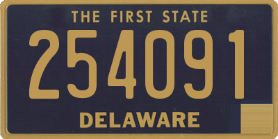 DE license plate 254091