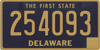 DE license plate 254093