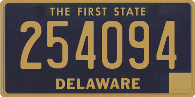 DE license plate 254094