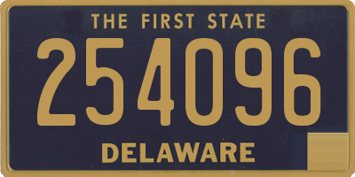 DE license plate 254096