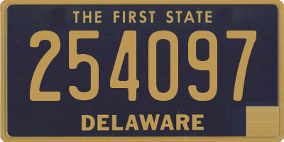 DE license plate 254097