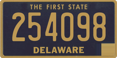 DE license plate 254098