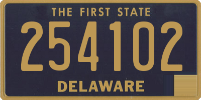 DE license plate 254102