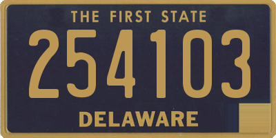 DE license plate 254103