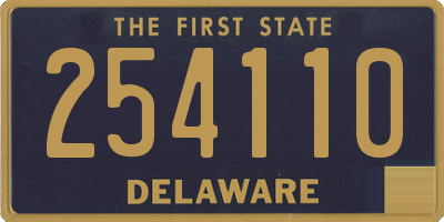 DE license plate 254110