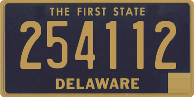 DE license plate 254112