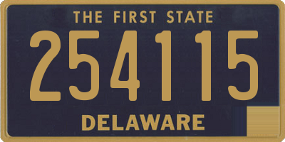 DE license plate 254115