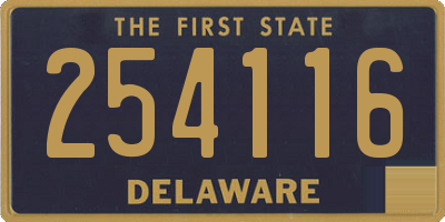 DE license plate 254116