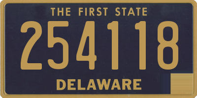 DE license plate 254118