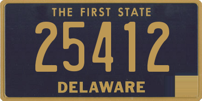 DE license plate 25412