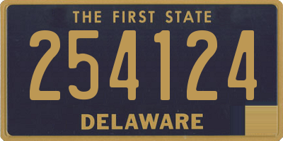 DE license plate 254124