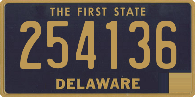 DE license plate 254136