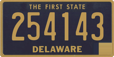 DE license plate 254143
