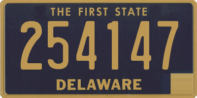 DE license plate 254147