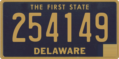 DE license plate 254149