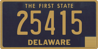 DE license plate 25415