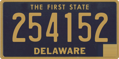 DE license plate 254152