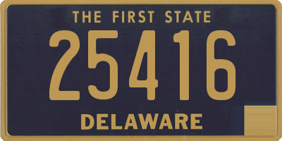 DE license plate 25416