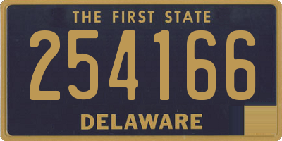 DE license plate 254166