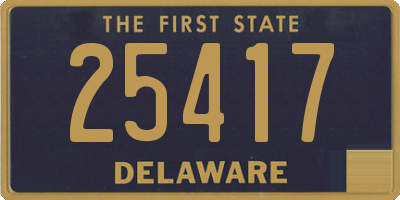 DE license plate 25417