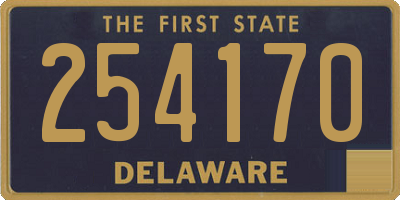 DE license plate 254170