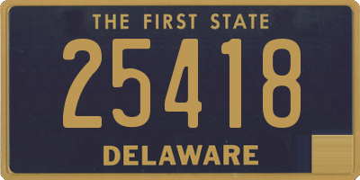 DE license plate 25418